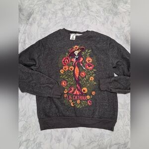 sweater with catrina print